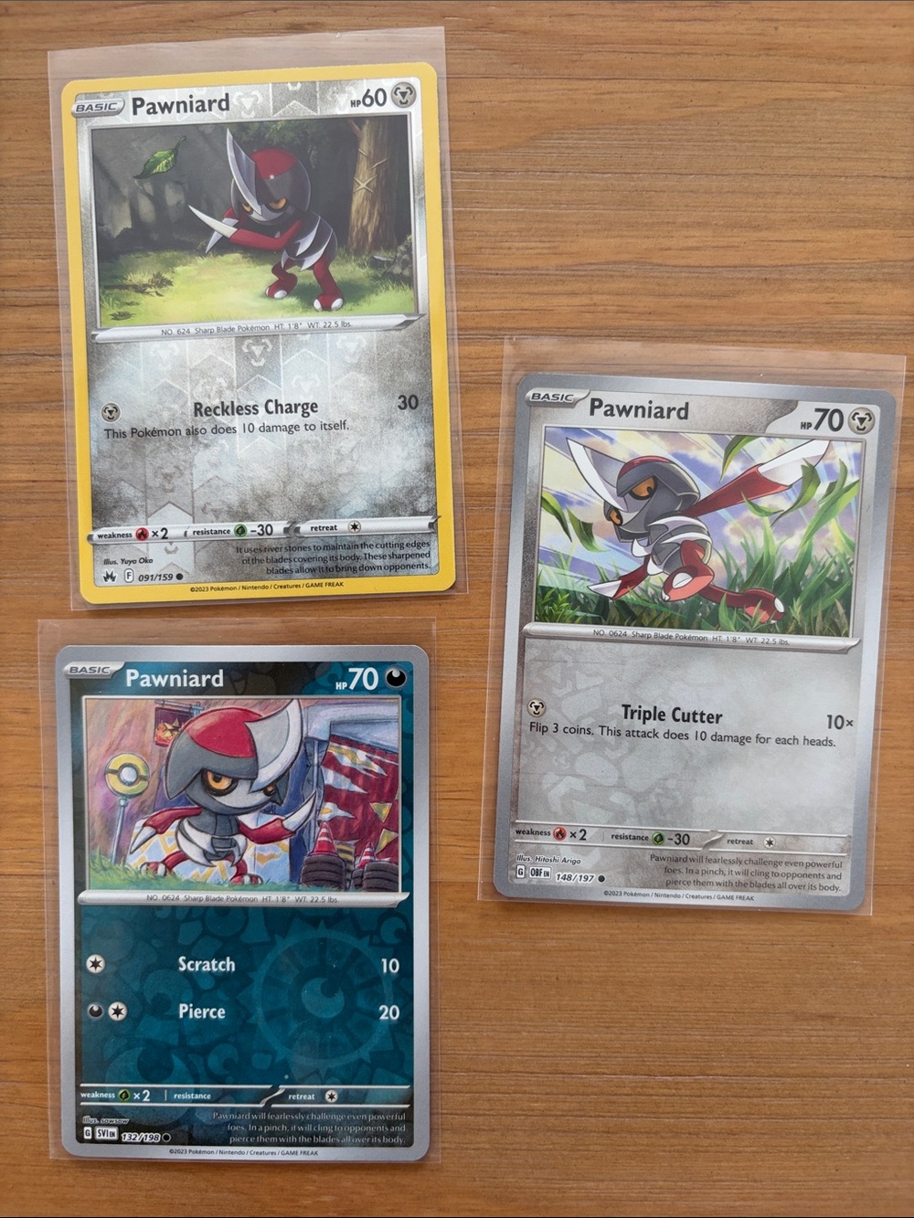 Pawniard Character Pokémon Card Lot | 3 Cards | Reverse Holo ✨5/$25✨